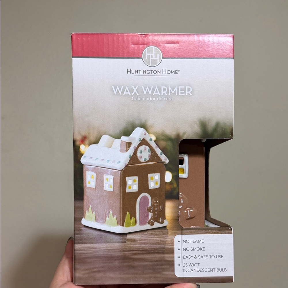 Huntington Home Festive Gingerbread Wax Warmer - Brown and White